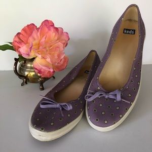 Keds Sz 7 1/2 M Purple Slip Ons